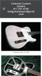 Mobile Screenshot of colemancustomguitars.com